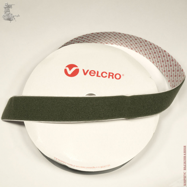Самоклеющаяся Лента-Липучка VELCRO Оливковая 0,5 метра|Velcro PS14, 50 mm, olive, lenth 0,5 m